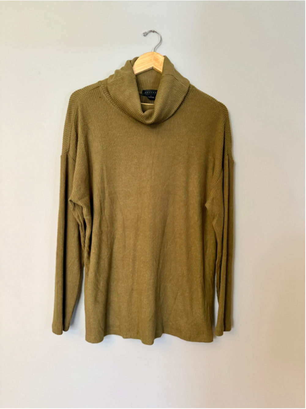 Women's Sanctuary “Staying Cozy” Ribbed Turtleneck Sweater Olive Size L